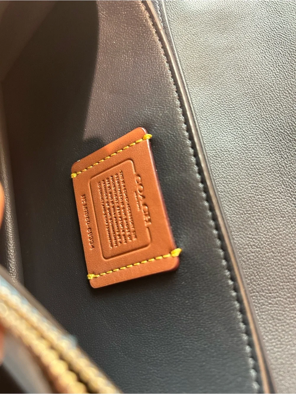 Coach Callie Foldover Chain Clutch With Varsity Stripe EUC